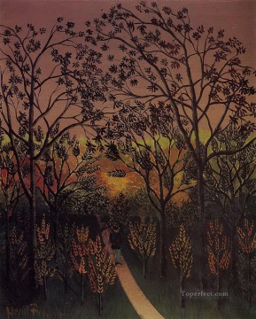  primitivism art painting - corner of the plateau of bellevue 1902 Henri Rousseau Post Impressionism Naive Primitivism